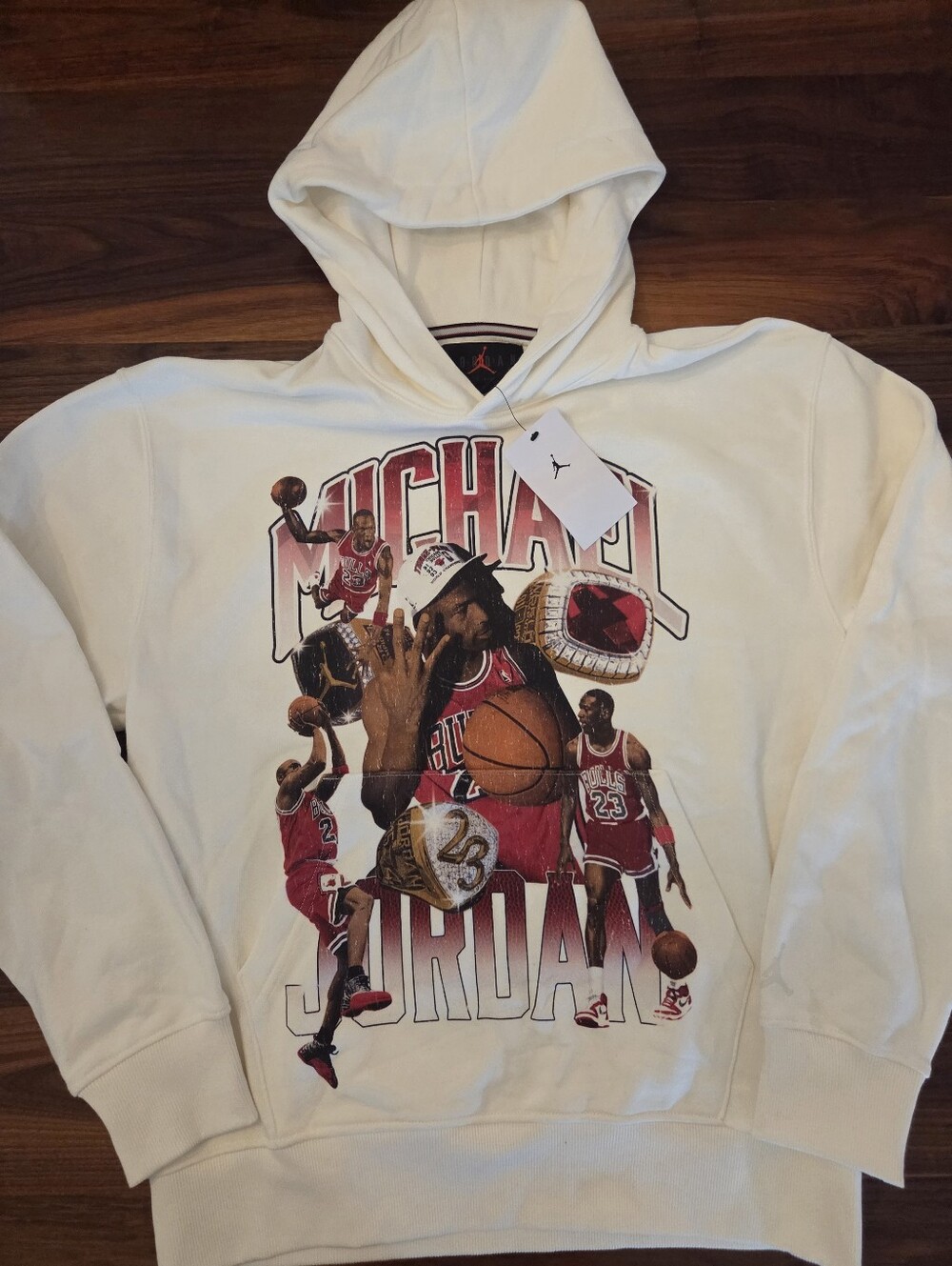 Air Jordan Flight Fleece Graphic Pullover Hoodie 'Sail' Mens XXL